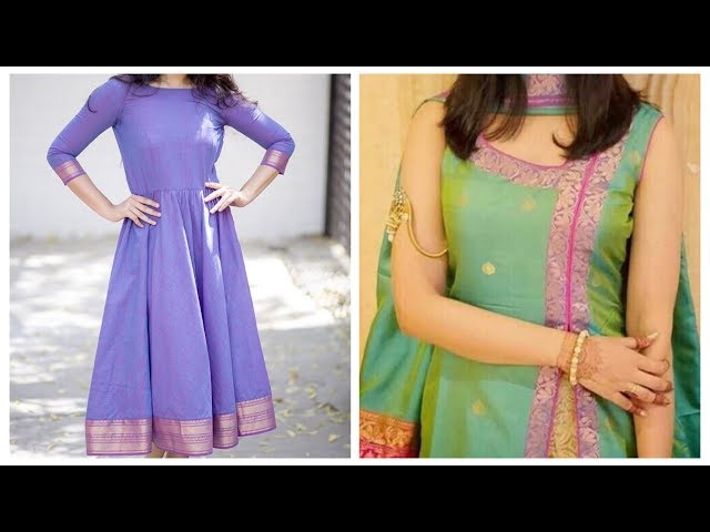 21 Kurti from old saree designs || Saree reuse Ideas | Anarkali dress  pattern, Saree designs, Designer dresses indian